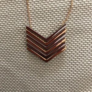 Banana Republic Gold and Silver Chevron Necklace